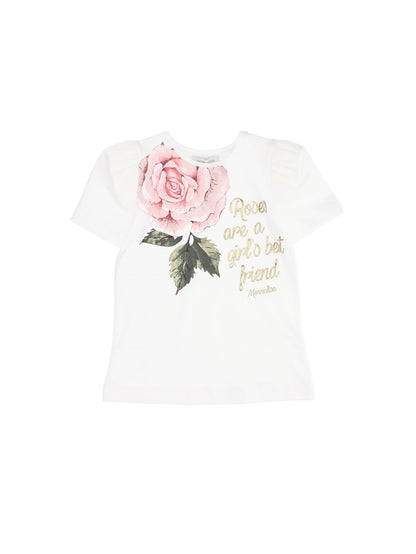 T-Shirt aus Jersey mit Rosenprint