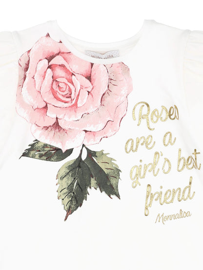 T-Shirt aus Jersey mit Rosenprint