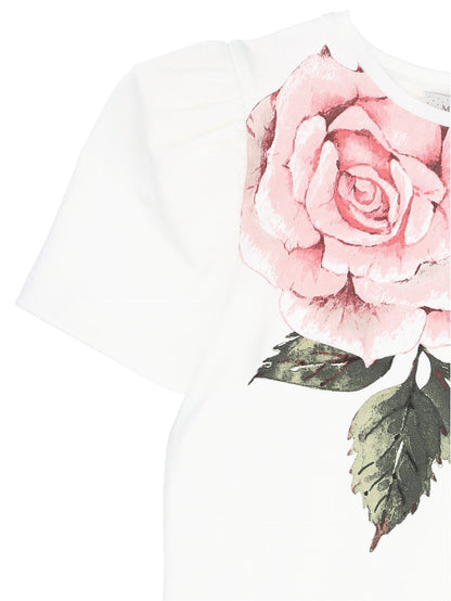 T-Shirt aus Jersey mit Rosenprint