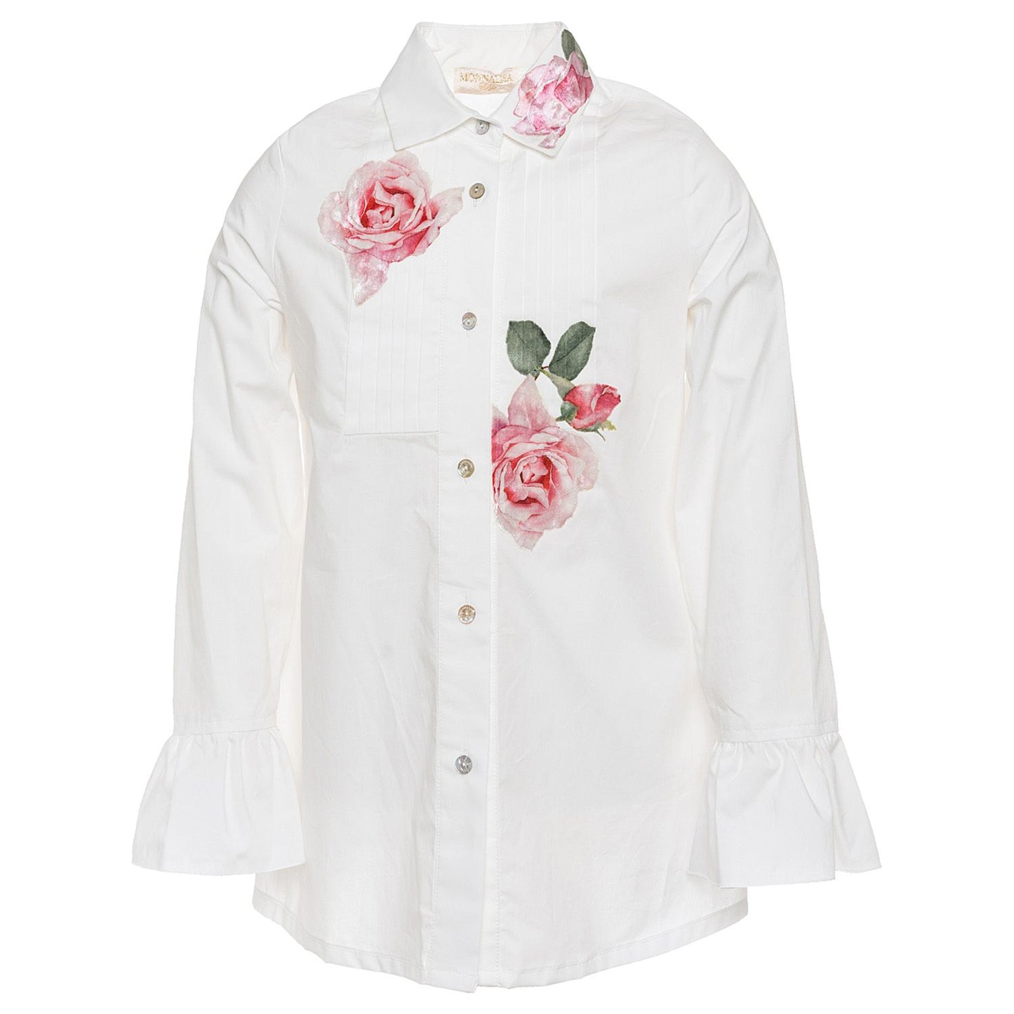 Patch poplin shirt