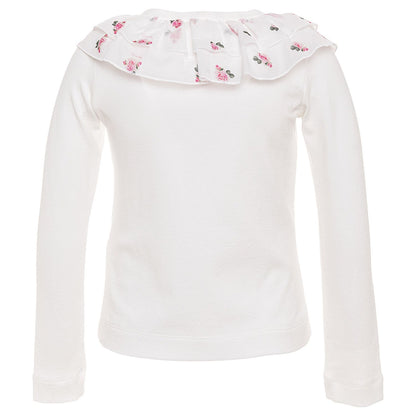 Muslin ruffled cardigan