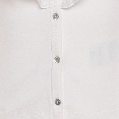 Muslin ruffled cardigan