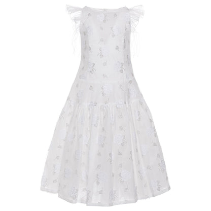 Abito tulle ricamo rose