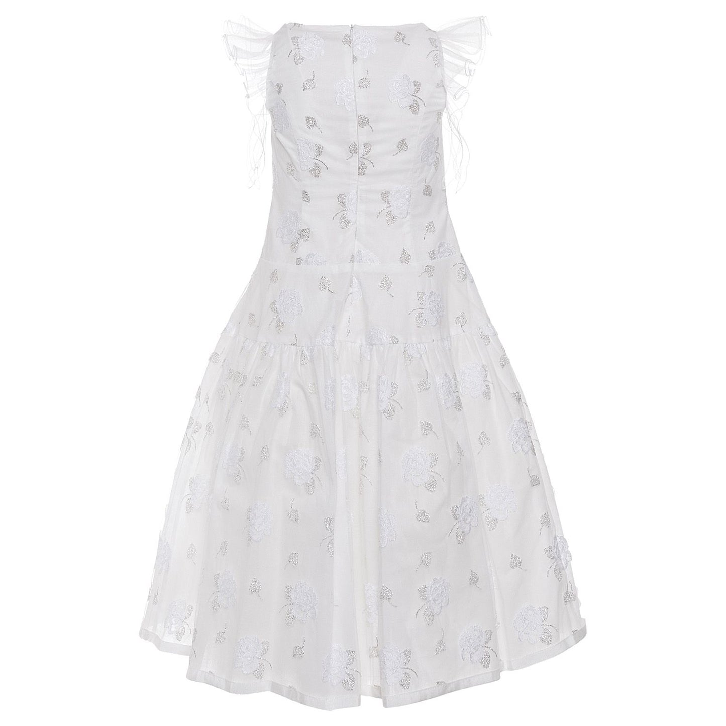 Abito tulle ricamo rose