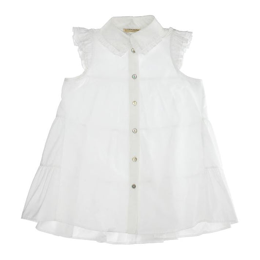 Poplin shirt with ruffles