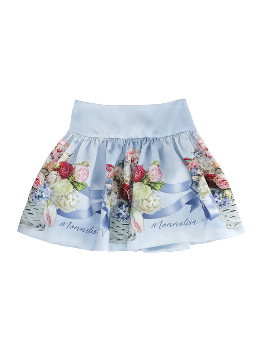 Printed mikado skirt