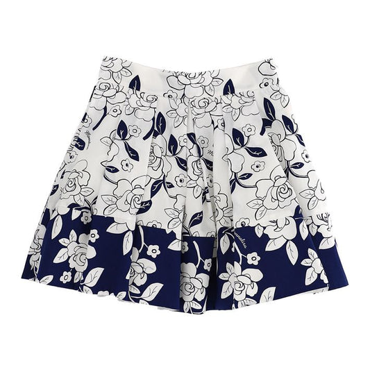 Two-tone printed skirt