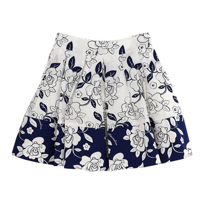 Gonna bicolor stampata