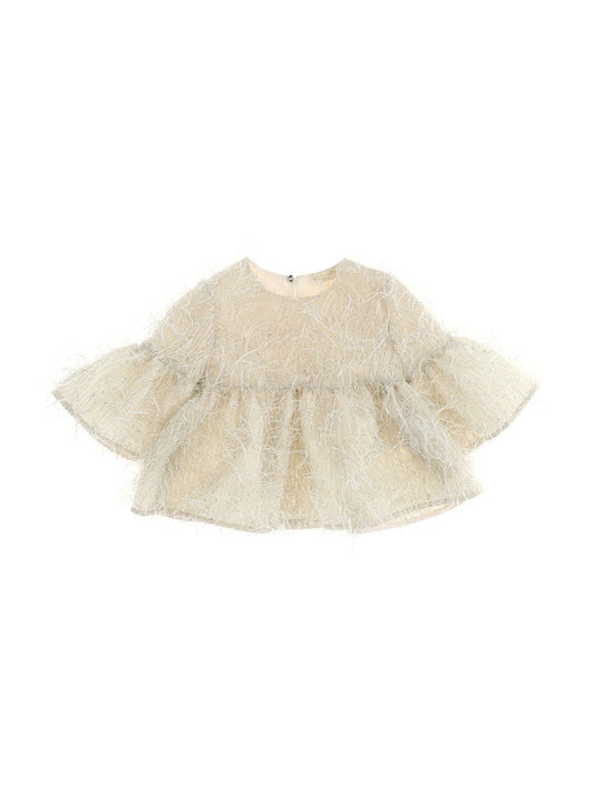 Organza fringed top