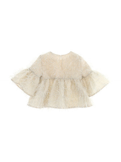 Organza fringed top