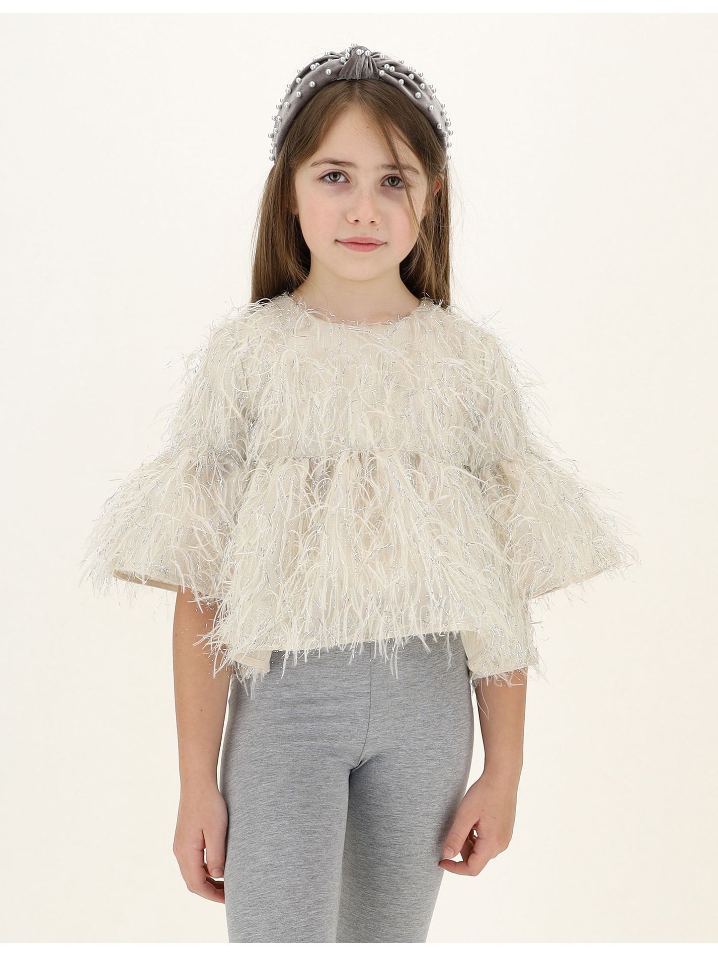 Organza fringed top