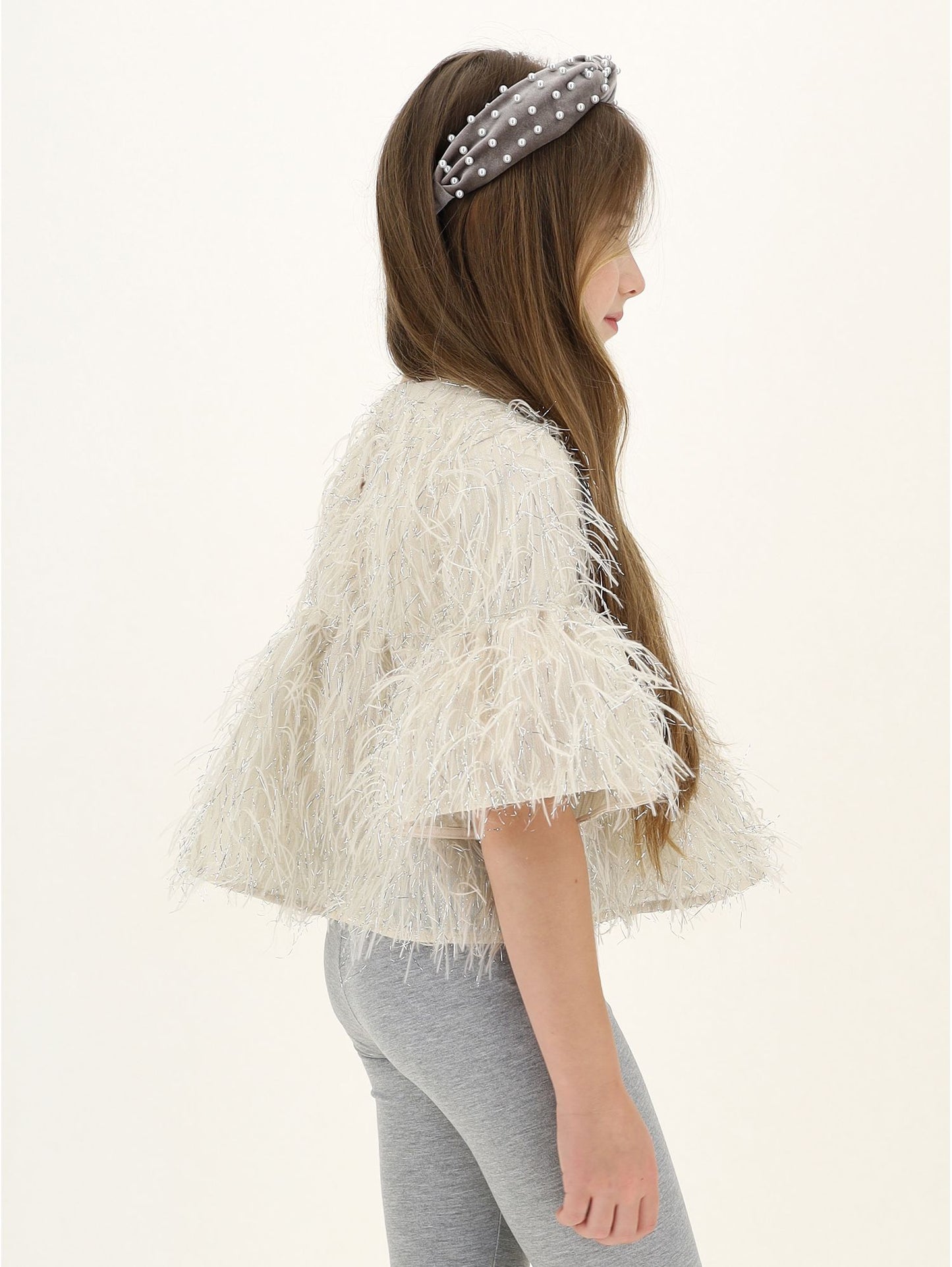 Organza fringed top