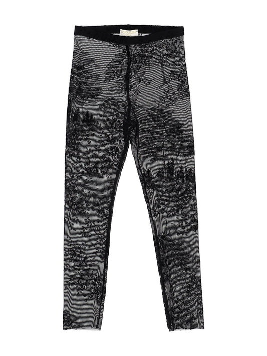 Flock tulle leggings