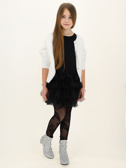Flock tulle leggings