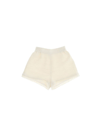 Striped bouclè shorts