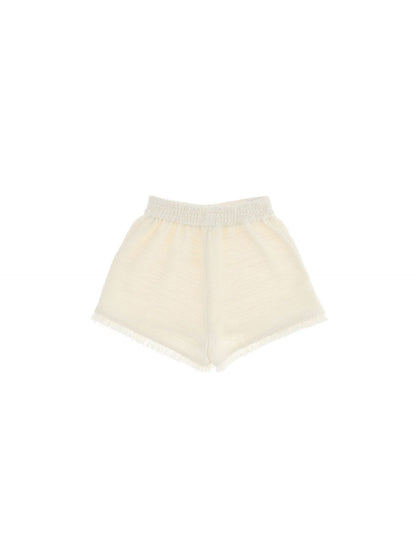 Striped bouclè shorts