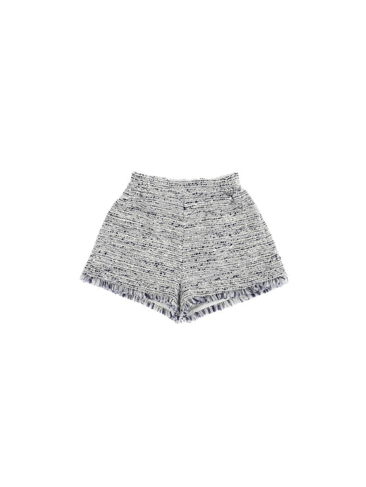 Striped bouclè shorts