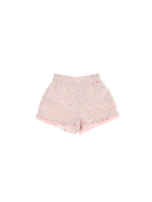 Striped bouclè shorts