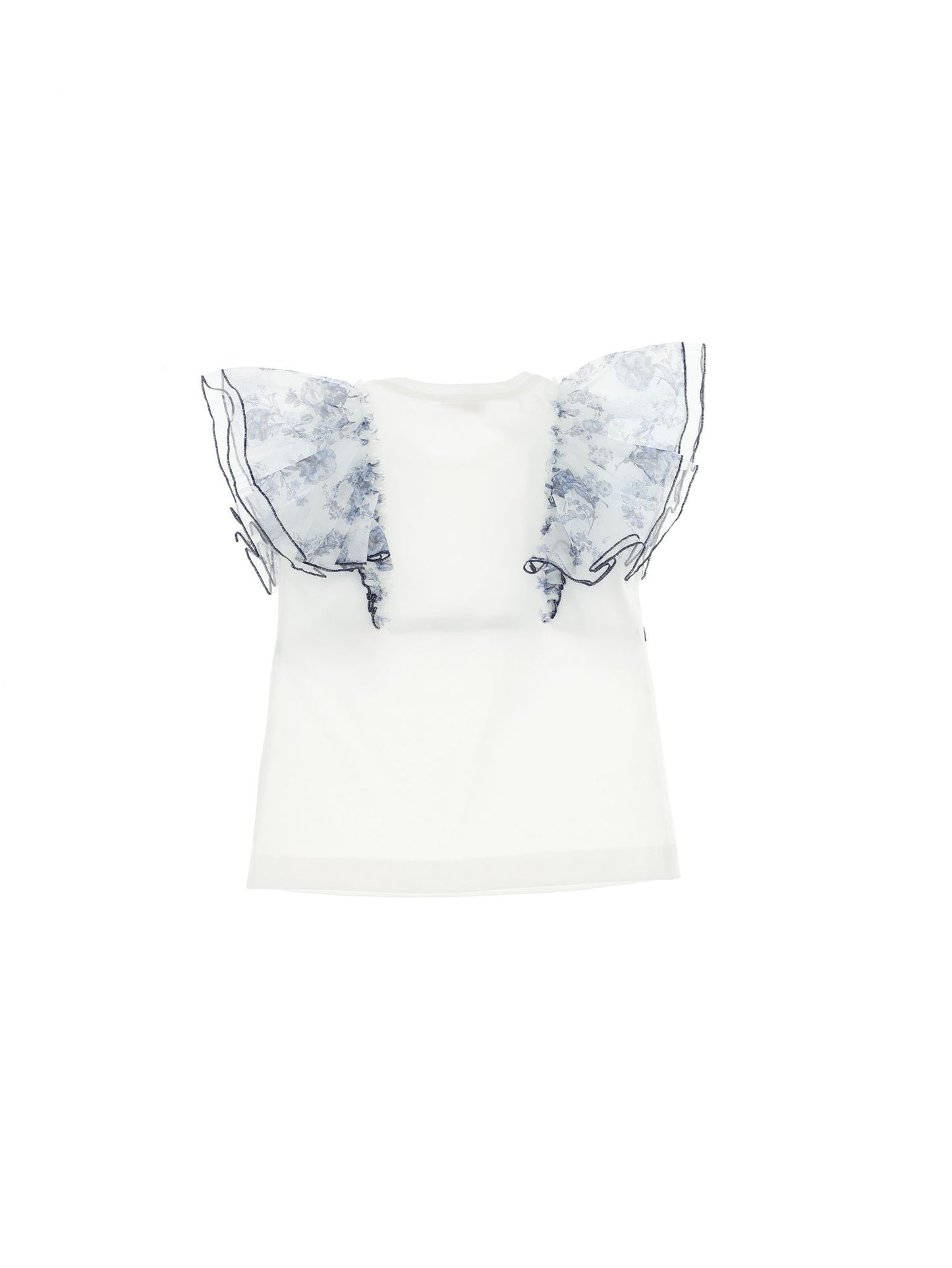Jersey T-shirt with flower print