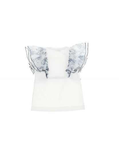 Jersey T-shirt with flower print
