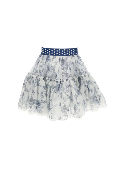 Gonna in tulle ramage