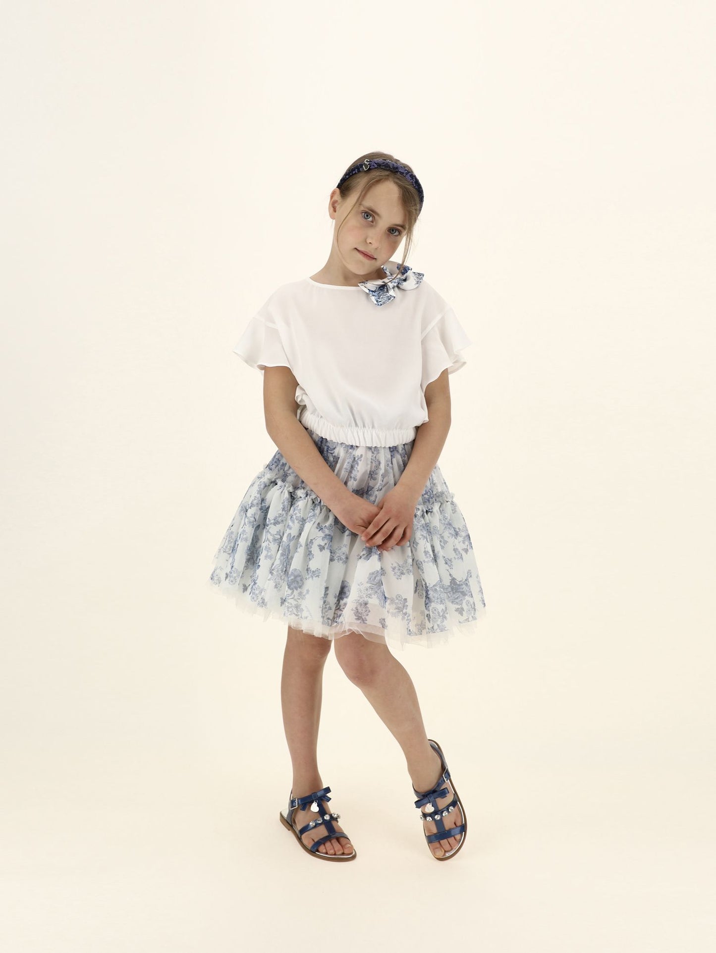 Gonna in tulle ramage