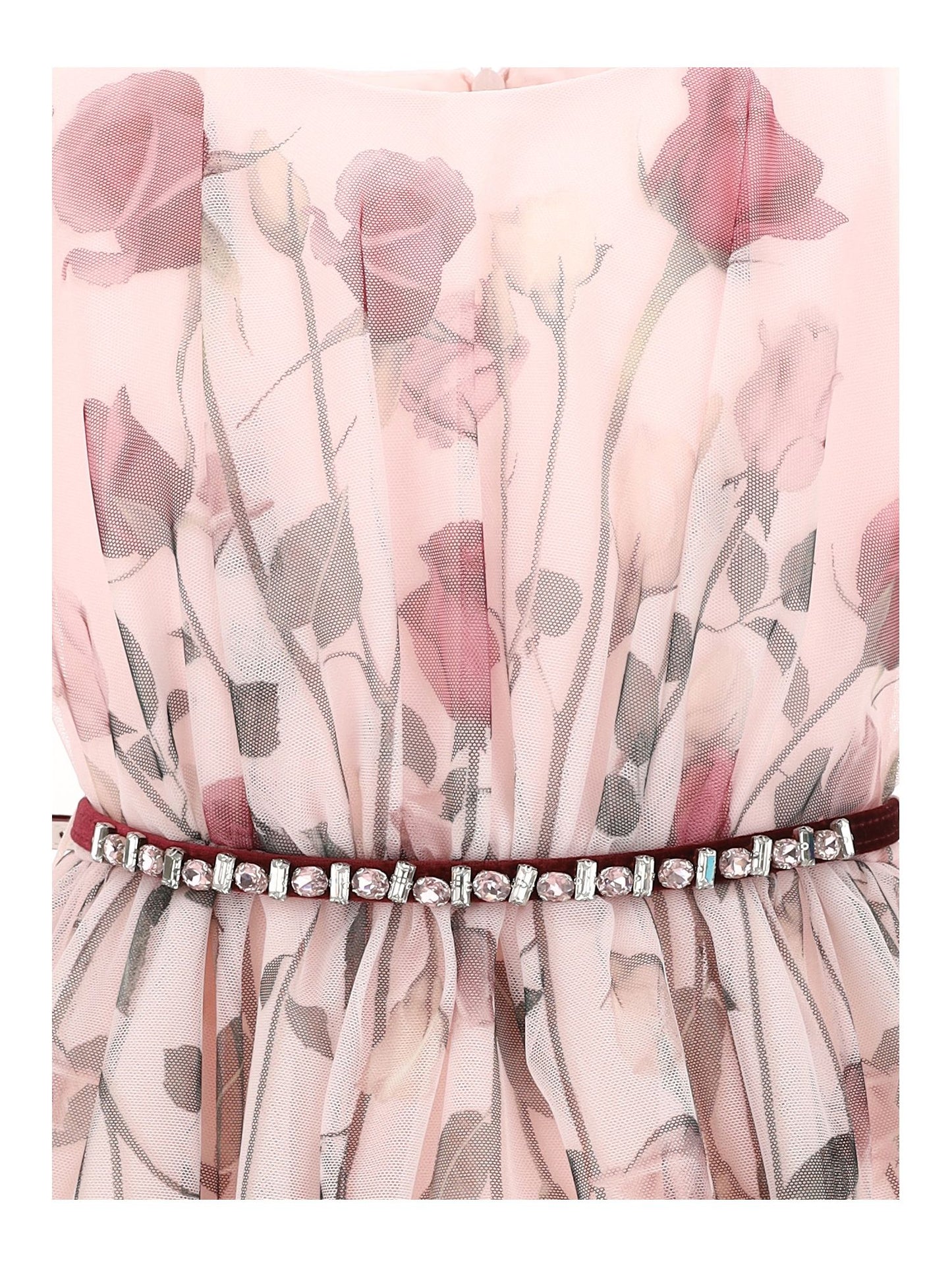Abito tulle stampa rose