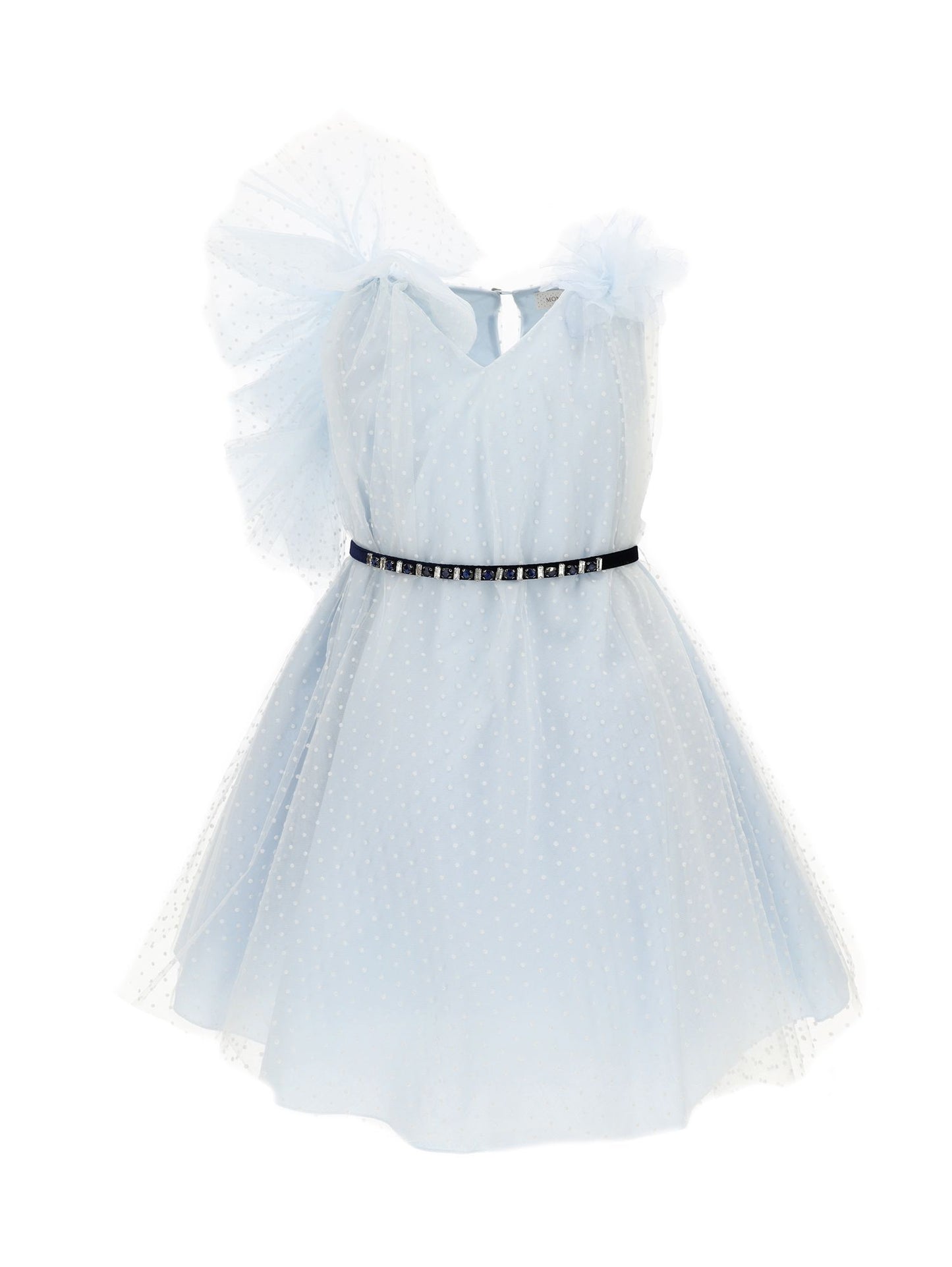 Abito in tulle flock monospalla
