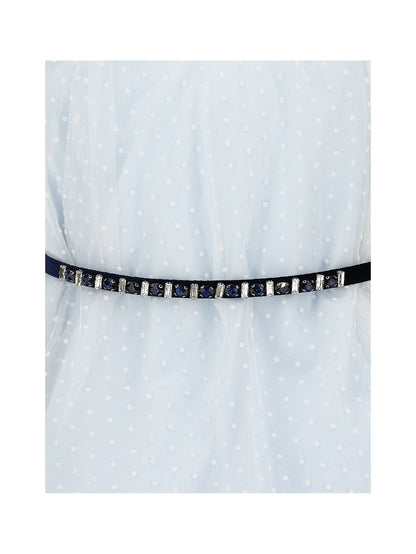 Abito in tulle flock monospalla