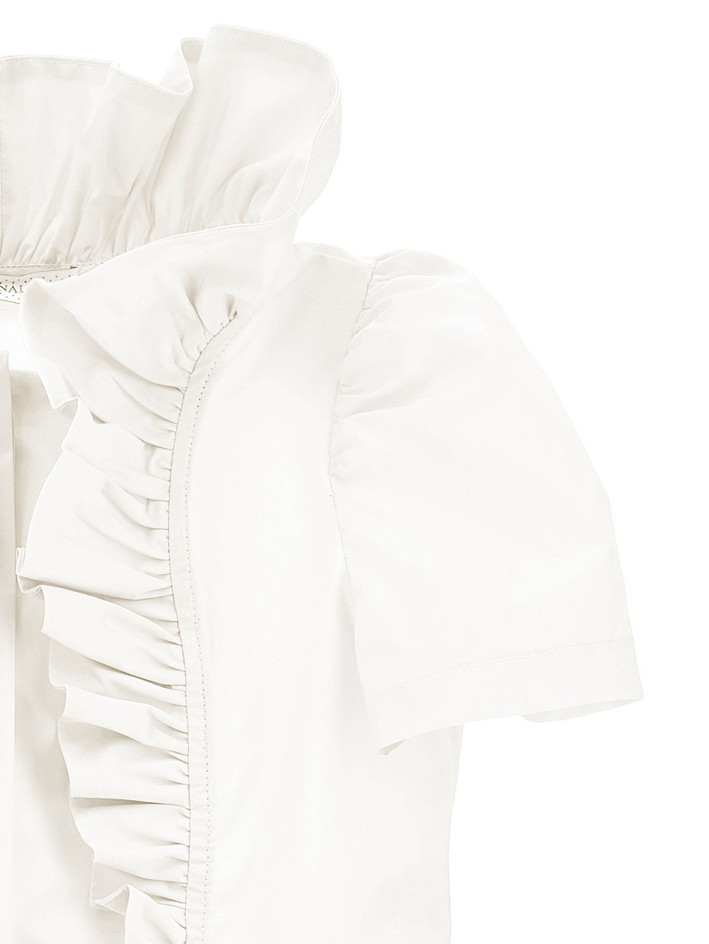 Poplin shirt with ruffles