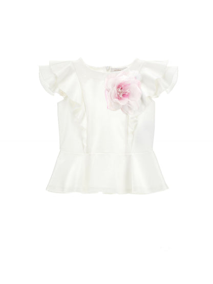 Top with applied rose