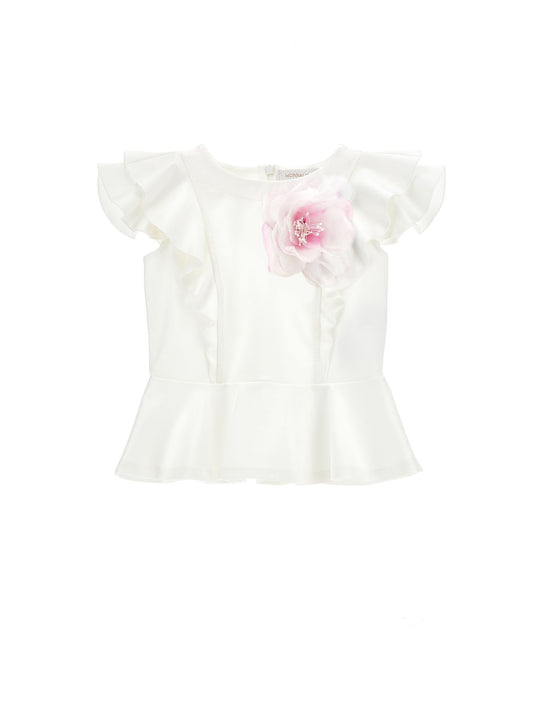 Top with applied rose