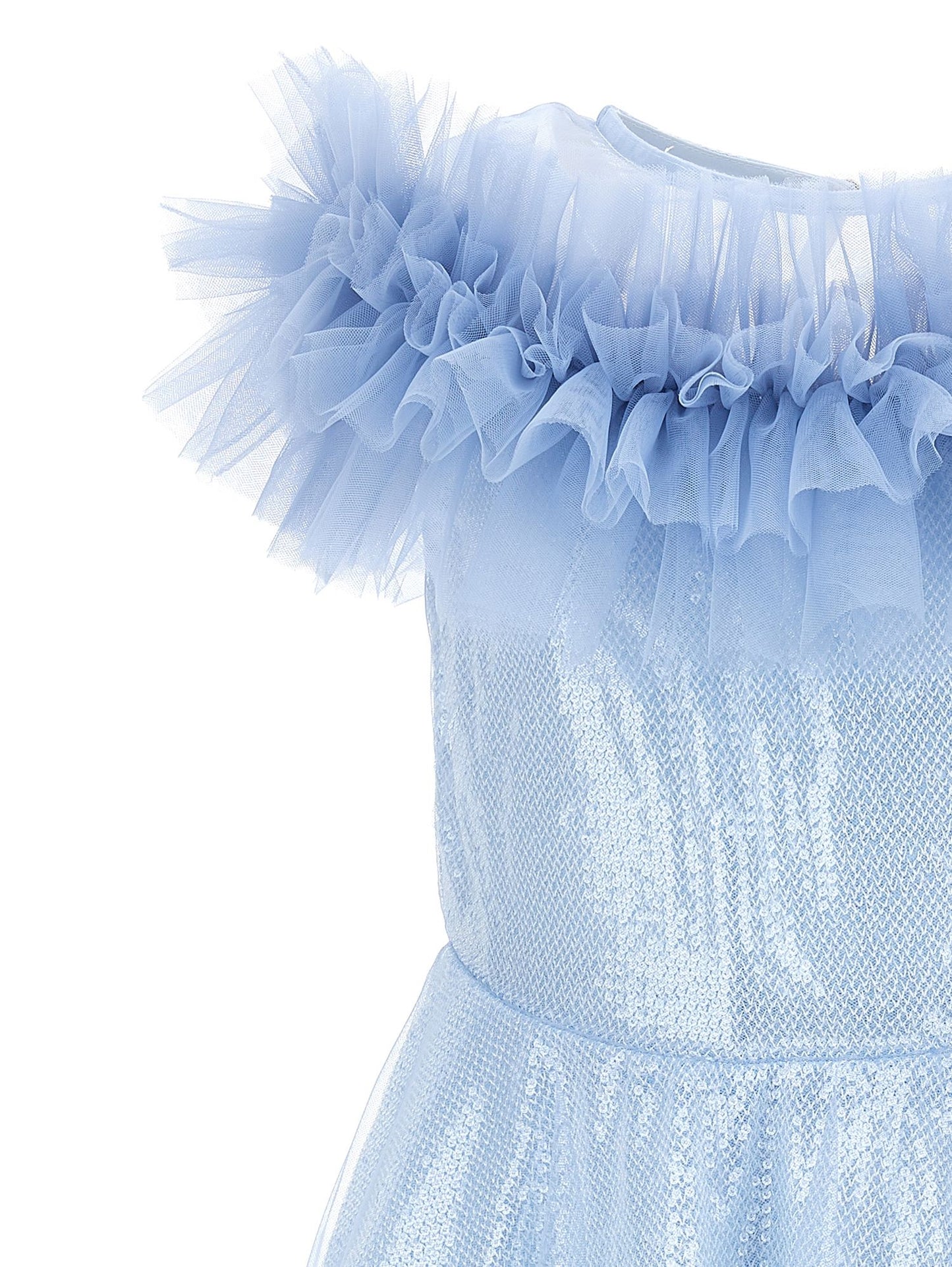 Abito paillettes con microvolants