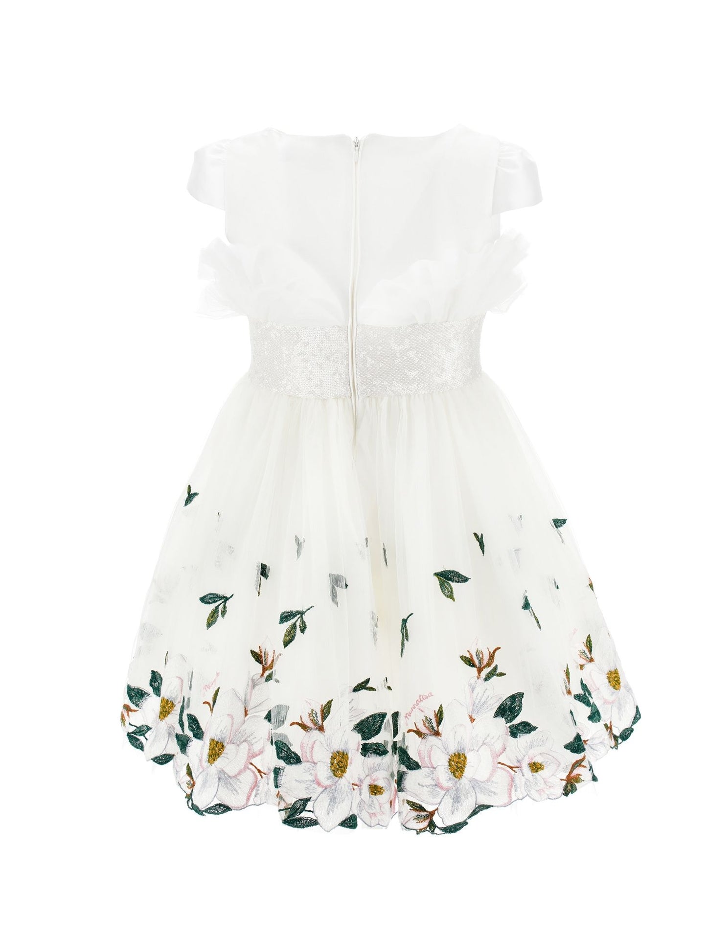 Abito in tulle ricamo magnolia