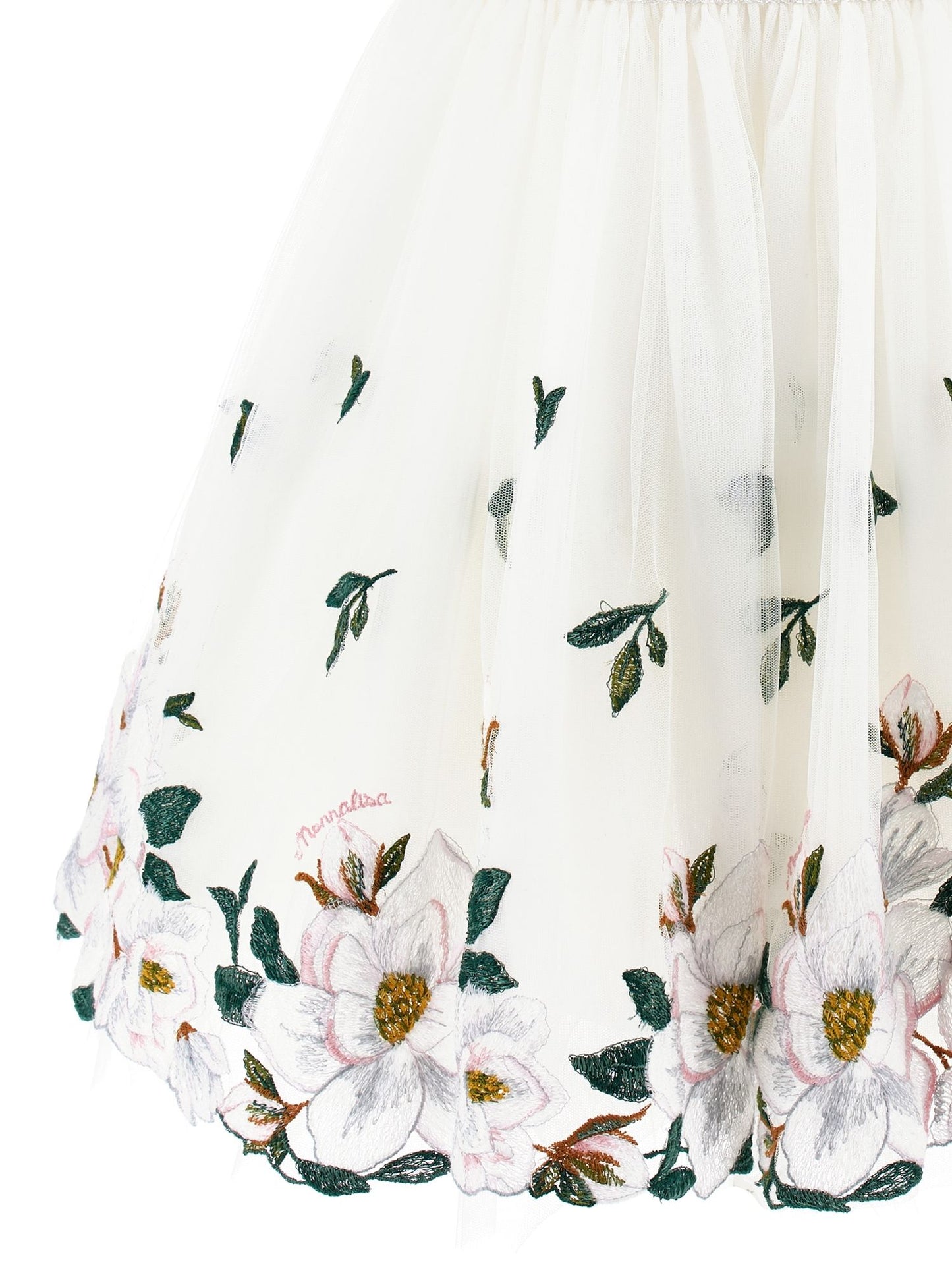 Abito in tulle ricamo magnolia