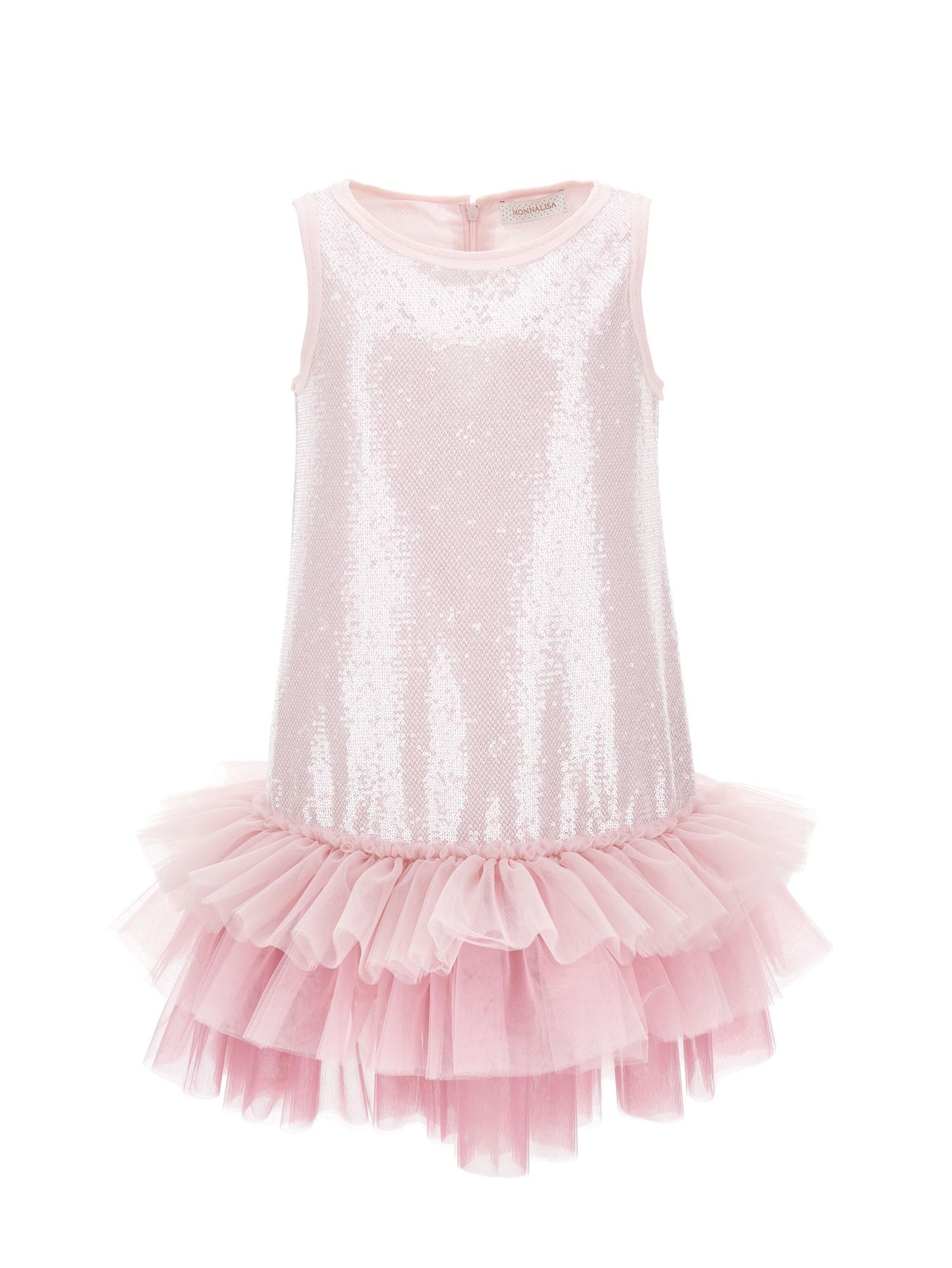 Abito paillettes con tulle