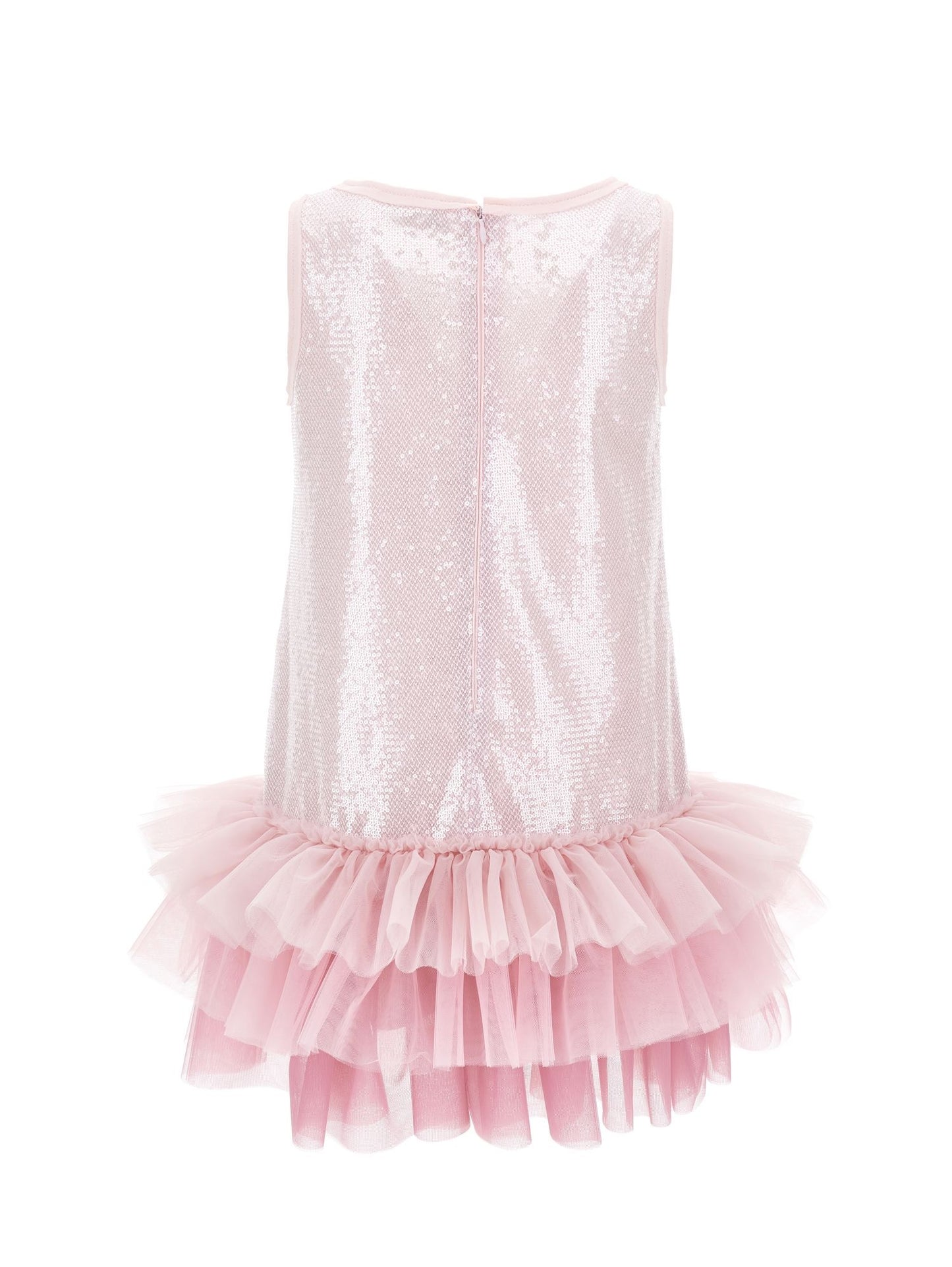 Abito paillettes con tulle