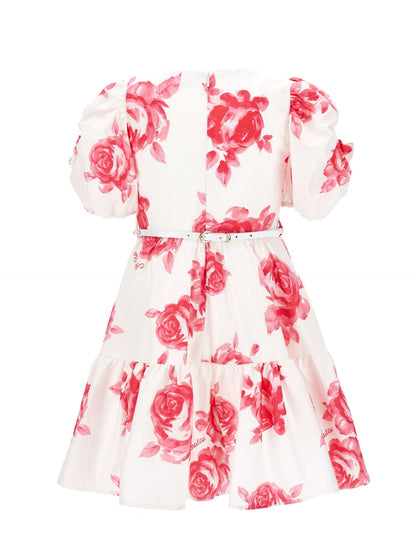 Abito cotone stampa rose