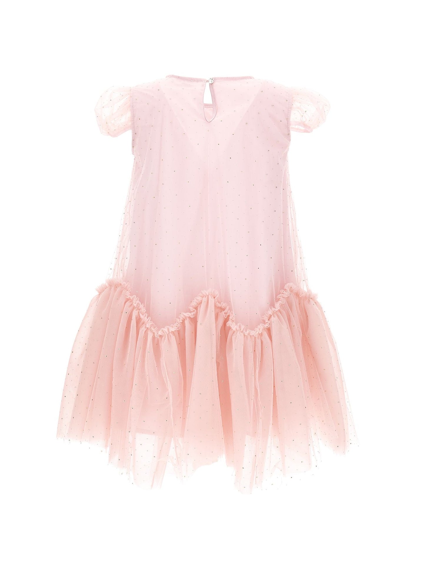 Abito tulle con balze a guglia
