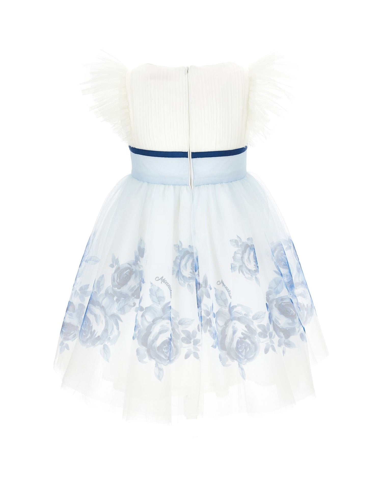 Abito tulle con rose degradé