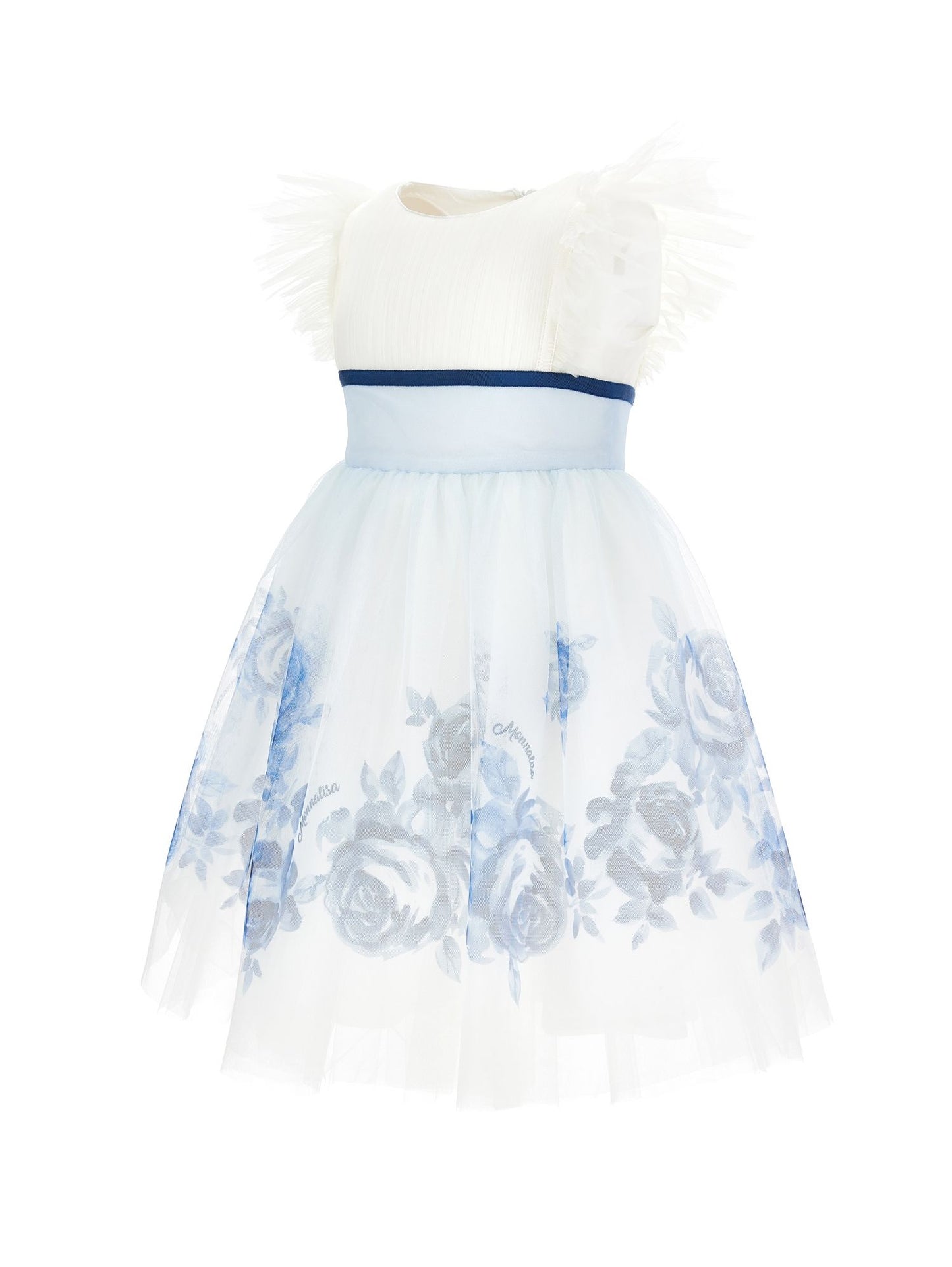 Abito tulle con rose degradé