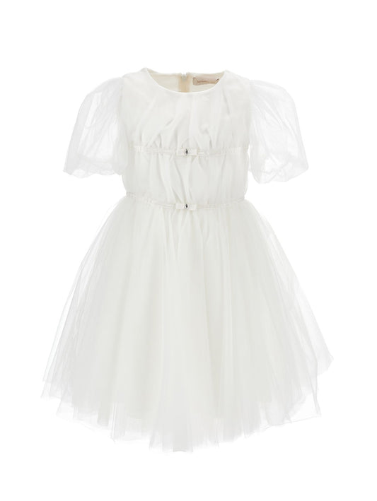 Abito tulle mano seta con nastri