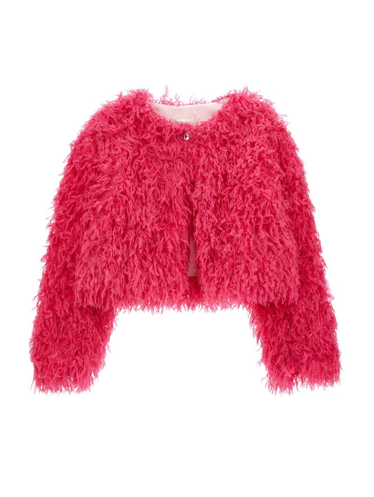 Feather-effect bolero