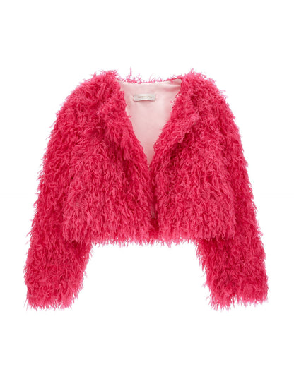 Feather-effect bolero