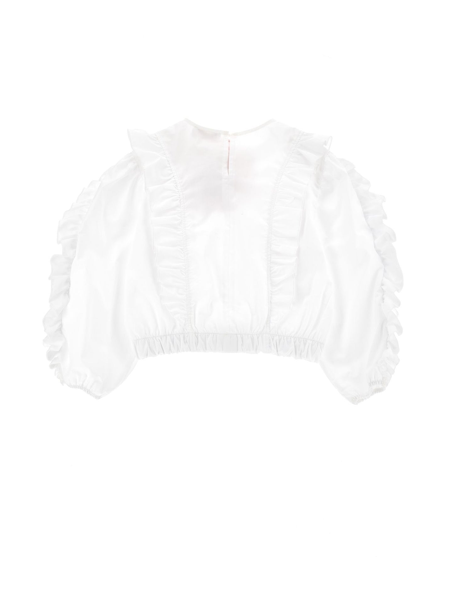 Poplin top with maxi rose