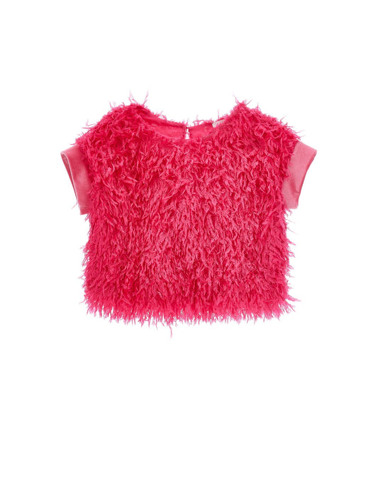 Feather-effect top