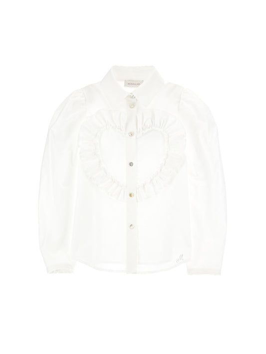 Poplin shirt with heart