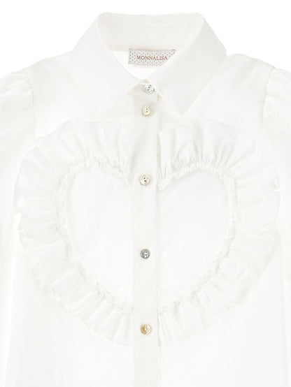 Poplin shirt with heart