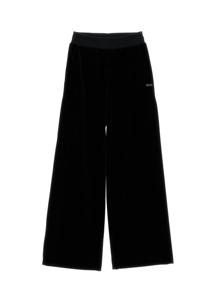 Chenille palazzo trousers