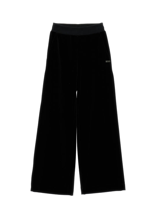 Chenille palazzo trousers